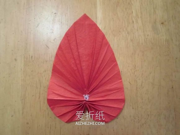 怎么折纸花烛红掌花的详细折法步骤图解- www.aizhezhi.com