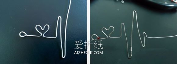 怎么用金属丝做情人节心动项链坠的制作方法- www.aizhezhi.com