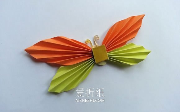 最简单纸蝴蝶怎么折叠的方法步骤图解- www.aizhezhi.com