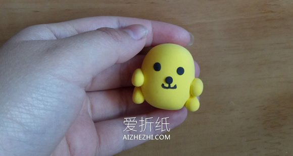 怎么做古怪的超轻粘土小狗狗步骤图解- www.aizhezhi.com