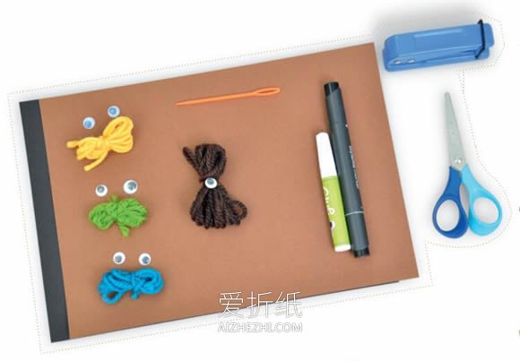 幼儿园怎么简单做毛线刺猬的制作方法- www.aizhezhi.com