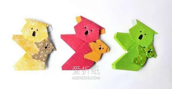 怎么简单折纸考拉的折叠方法步骤图解- www.aizhezhi.com
