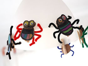 幼儿园怎么简单做万圣节蜘蛛装饰的制作方法