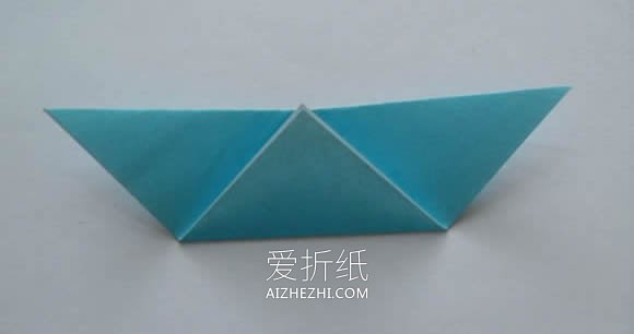 怎么折纸模块化三角形收纳盒的折法图解- www.aizhezhi.com