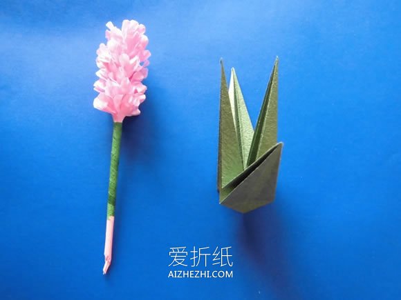 怎么用手揉纸折风信子的折法步骤图解- www.aizhezhi.com