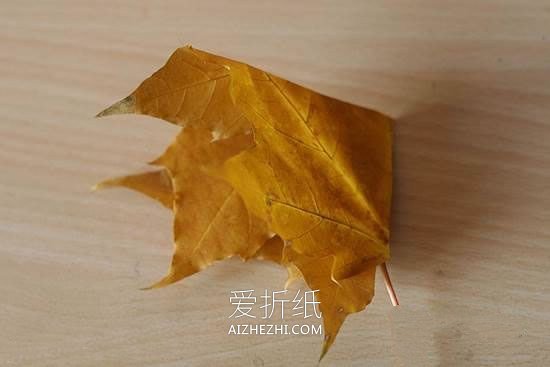 怎么做树叶玫瑰花的简单手工制作教程- www.aizhezhi.com