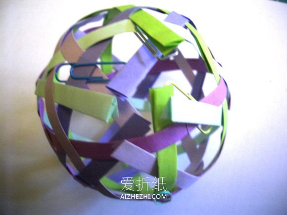 怎么做纸球的折法步骤图解- www.aizhezhi.com