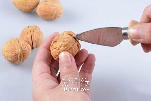 怎么简单做核桃壳帆船的手工制作方法- www.aizhezhi.com