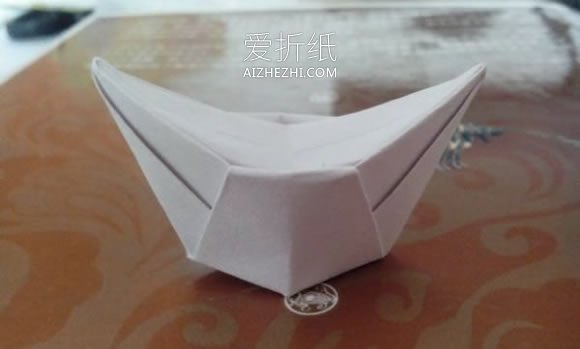 手工简单纸元宝怎么折叠的步骤图解- www.aizhezhi.com