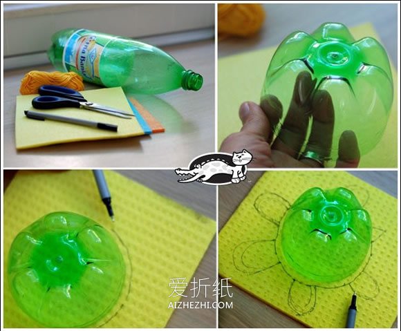 幼儿园怎么做小乌龟的废物利用手工制作教程- www.aizhezhi.com