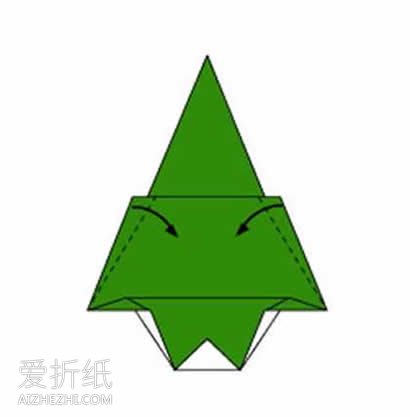 最简单立体圣诞树怎么折的图解教程- www.aizhezhi.com