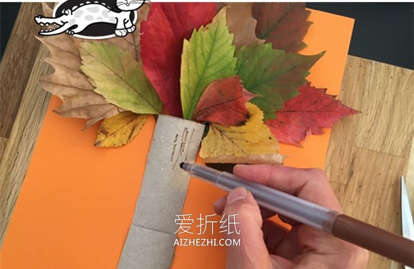 怎么废物利用做秋天大树贴画的制作方法图解- www.aizhezhi.com