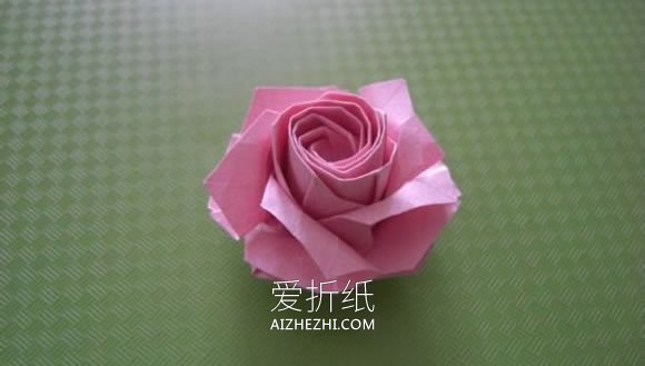 怎么折纸福山玫瑰花的折法详细过程图解- www.aizhezhi.com