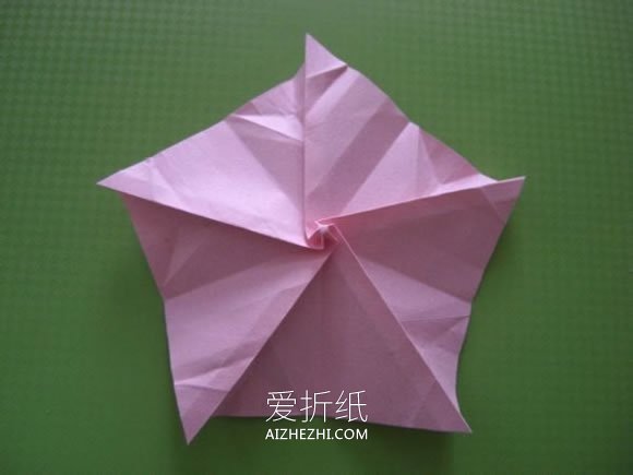 怎么折纸福山玫瑰花的折法详细过程图解- www.aizhezhi.com