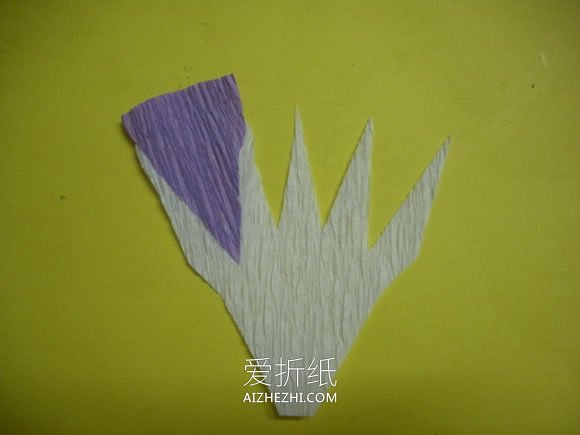 怎么做皱纹纸牵牛花的手工制作方法图解- www.aizhezhi.com