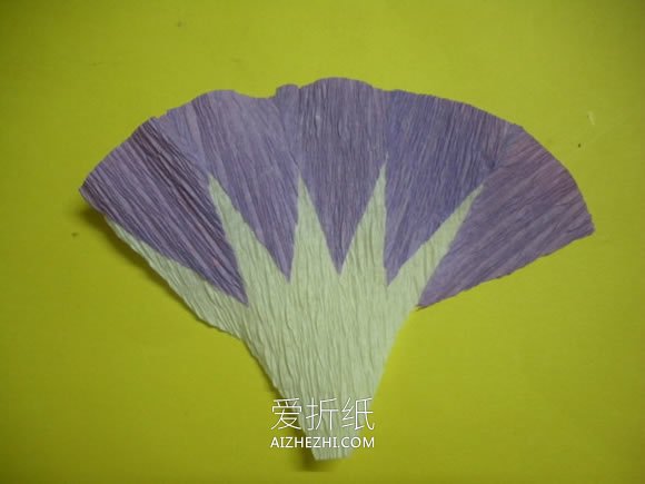 怎么做皱纹纸牵牛花的手工制作方法图解- www.aizhezhi.com