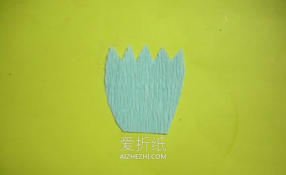 怎么做皱纹纸龙胆花的手工制作方法图解- www.aizhezhi.com