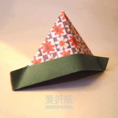 怎么折纸尖顶小帽子的折法图解最简单- www.aizhezhi.com