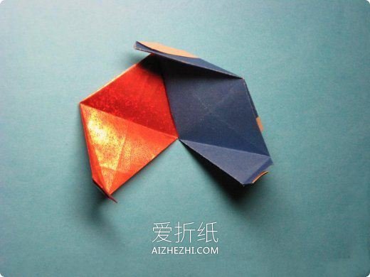 立体五边形图案纸花球的折法详细步骤图解- www.aizhezhi.com