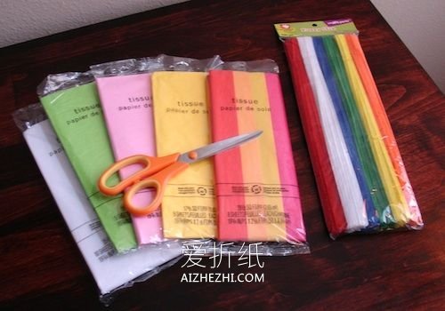 怎么用薄纸做漂亮纸花的手工制作方法步骤- www.aizhezhi.com