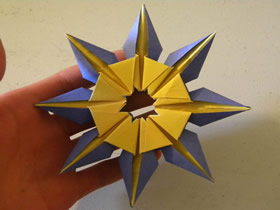 怎么折纸组合立体太阳的折法图解步骤