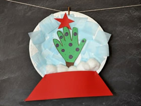 怎么做纸盘圣诞树挂饰的制作方法简单又可爱