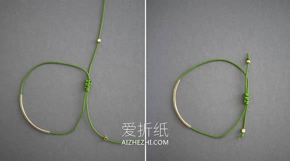 怎么做情人节礼物管珠手链的编法图解教程- www.aizhezhi.com