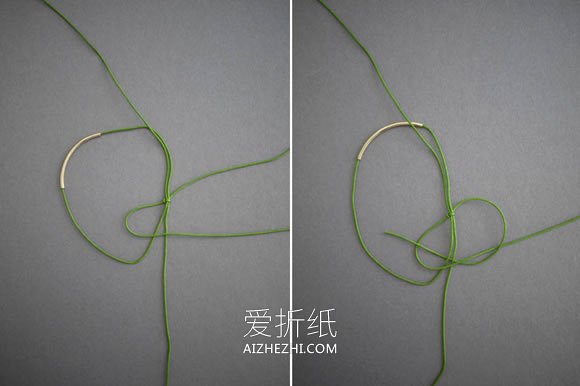 怎么做情人节礼物管珠手链的编法图解教程- www.aizhezhi.com