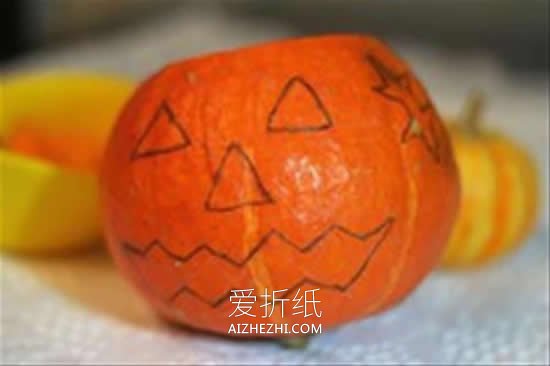 怎么用真南瓜做万圣节南瓜灯的制作方法- www.aizhezhi.com