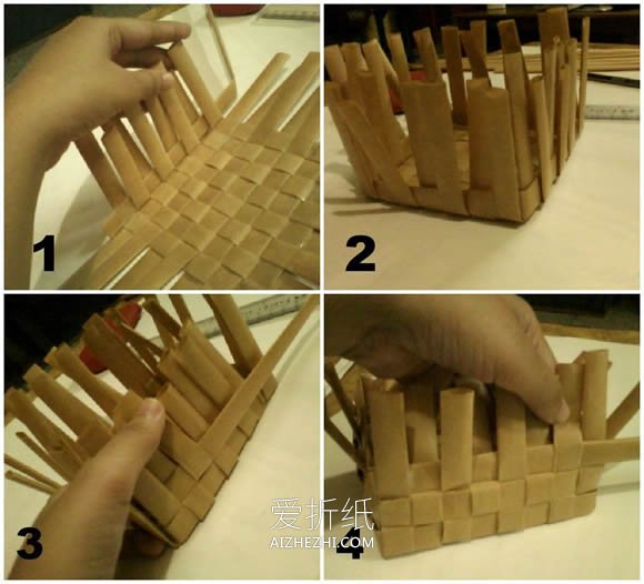 怎么折纸五种纸篓纸篮的折法详细图解教程- www.aizhezhi.com