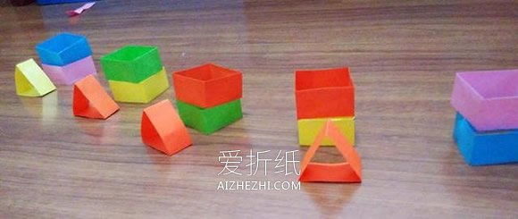 怎么简单做彩纸积木的手工制作方法教程- www.aizhezhi.com