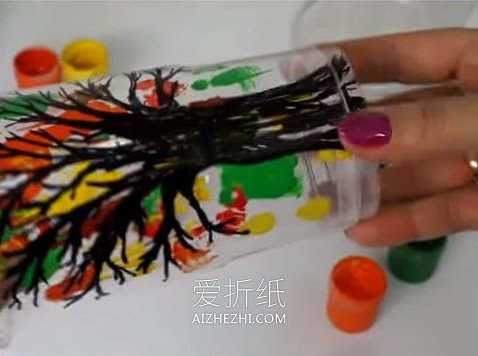 怎么用塑料杯做新年大树灯笼/烛台的制作方法- www.aizhezhi.com