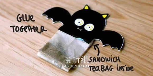 怎么做万圣节怪物茶包的手工制作方法- www.aizhezhi.com