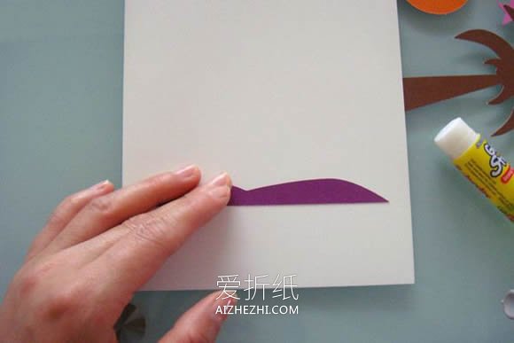 怎么做父亲节椰子树贺卡的制作方法图解- www.aizhezhi.com