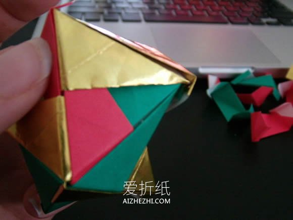 怎么手工折纸二十面体的折法详细图解步骤- www.aizhezhi.com