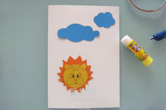怎么简单手工做父亲节狮子卡片的制作方法- www.aizhezhi.com