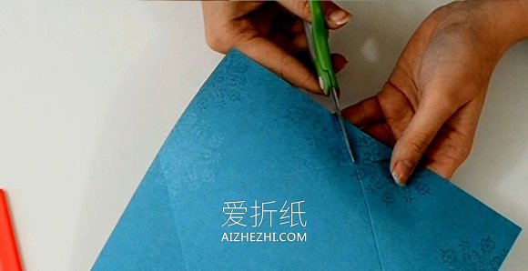 怎么做圣诞节风车折叠贺卡的制作方法图解- www.aizhezhi.com
