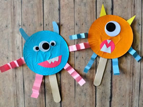 怎么简单做万圣节怪物木偶戏玩具的制作方法