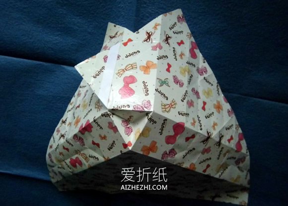 怎么折纸八面玲珑绣球礼品盒的折法详细图解- www.aizhezhi.com