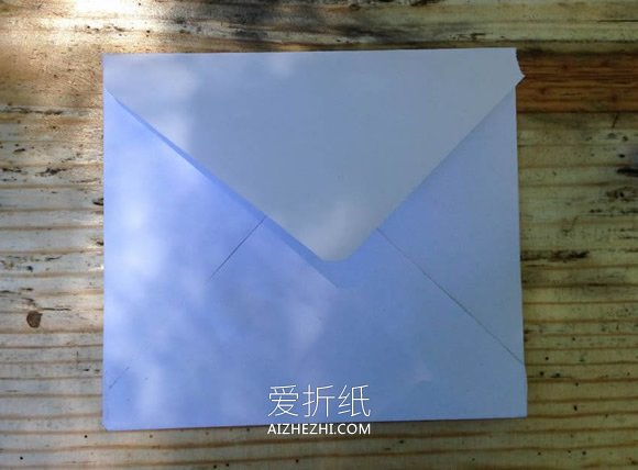 怎么简单折纸正方形信封的折法图解教程- www.aizhezhi.com