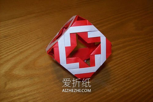 怎么折纸镂空立方体的折法图解详细步骤- www.aizhezhi.com