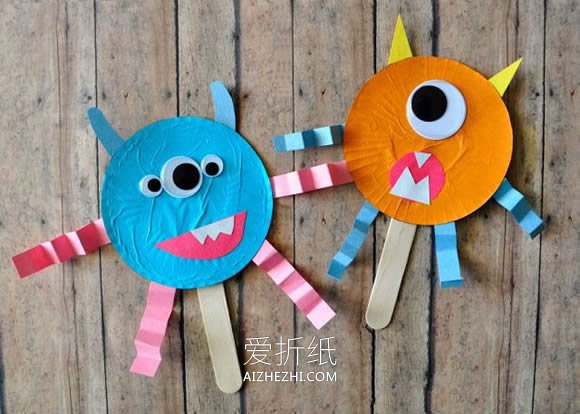 怎么简单做万圣节怪物木偶戏玩具的制作方法- www.aizhezhi.com