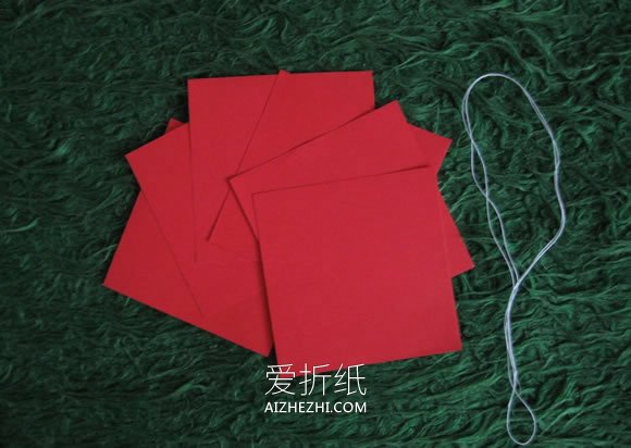 怎么折纸圣诞星礼物挂饰的折法详细步骤图解- www.aizhezhi.com