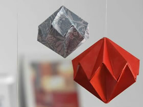 怎么折纸钻石风铃的折法图解教程