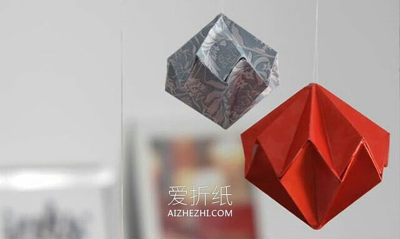 怎么折纸钻石风铃的折法图解教程- www.aizhezhi.com