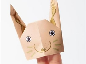 怎么简单折纸兔子手偶的折法步骤图解