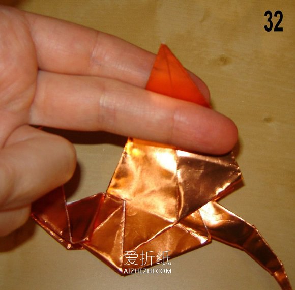怎么折纸带翅膀西方龙的折法详细步骤图解- www.aizhezhi.com