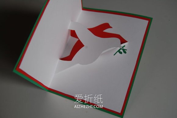 怎么做情人节立体鸽子/鹳贺卡的制作方法图解- www.aizhezhi.com