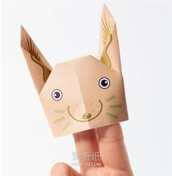 怎么简单折纸兔子手偶的折法步骤图解- www.aizhezhi.com