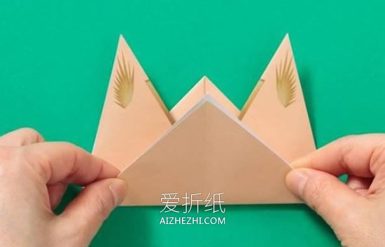 怎么简单折纸兔子手偶的折法步骤图解- www.aizhezhi.com